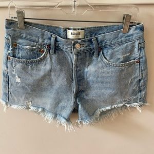 Agolde Parker Jean Shorts Distressed Size 28